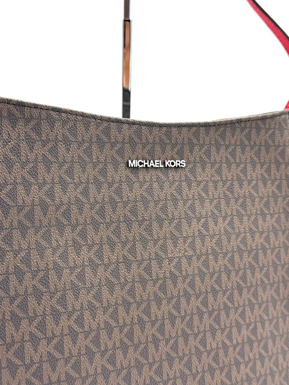 Michael Kors Large Messenger Crossbody Bag Brown/Red